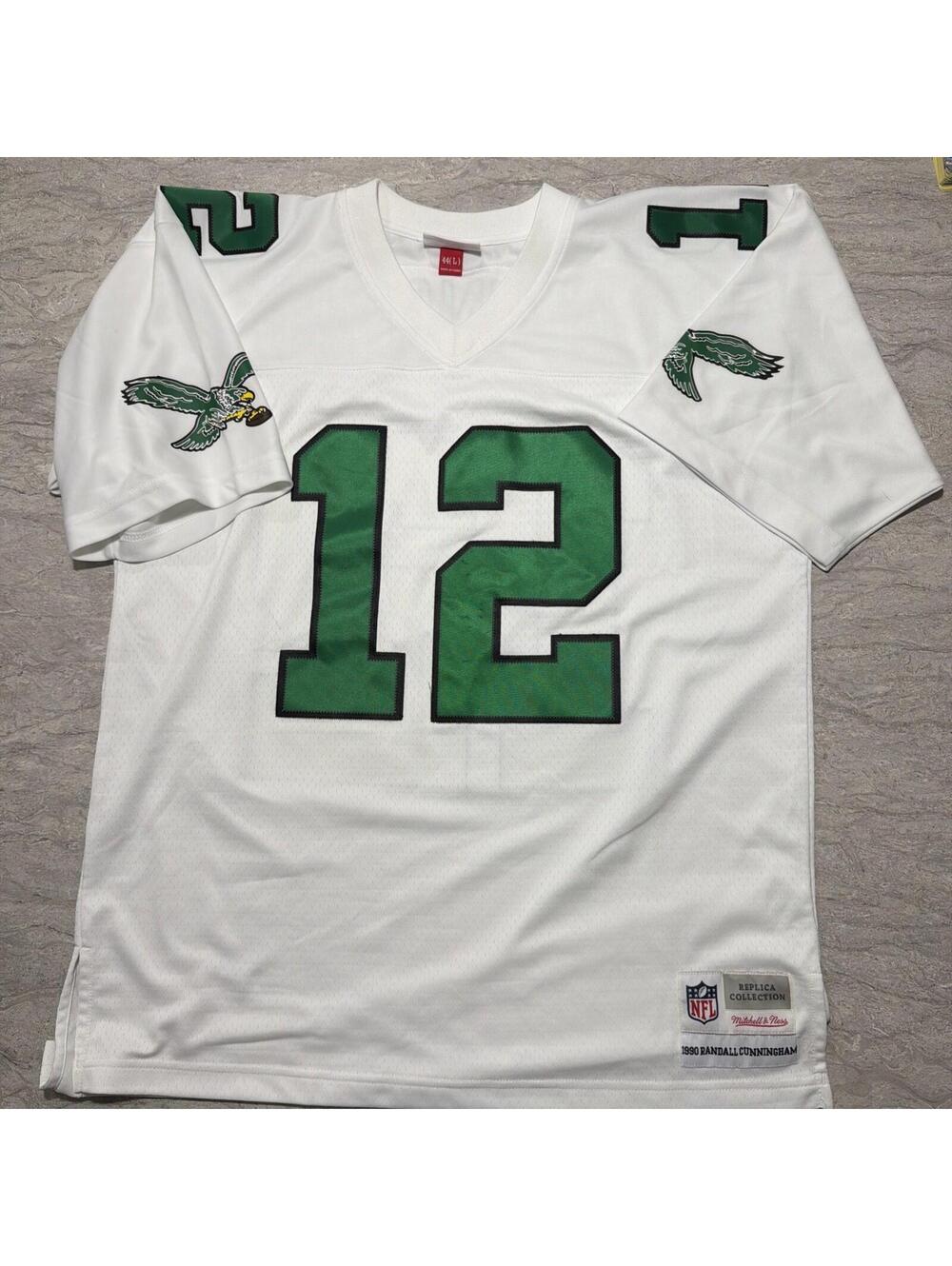 Randall Cunningham Mitchell Ness Philadelphia Eagles Jersey Mens L 44 Stitched